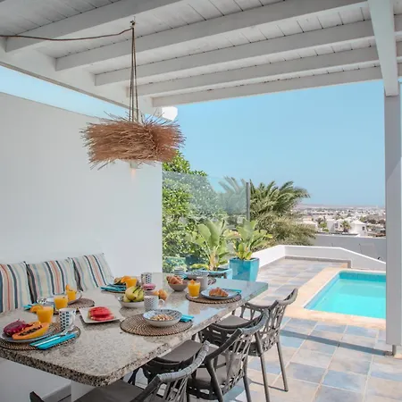 別荘 Achaman - Peace, Sea Views And Heated Pool *